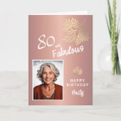 80歳の誕生日 フォト カード (正面)