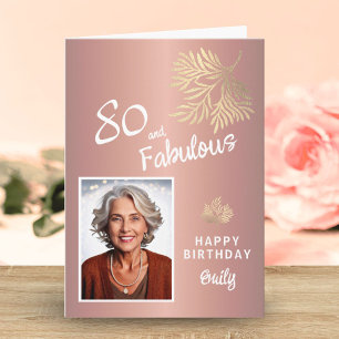 80歳の誕生日 フォト カード
