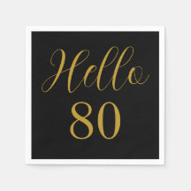 80歳の誕生日 ブラック ゴールド 誕生日パーティー