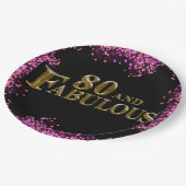 80歳の誕生日 ペーパープレート (アングル)