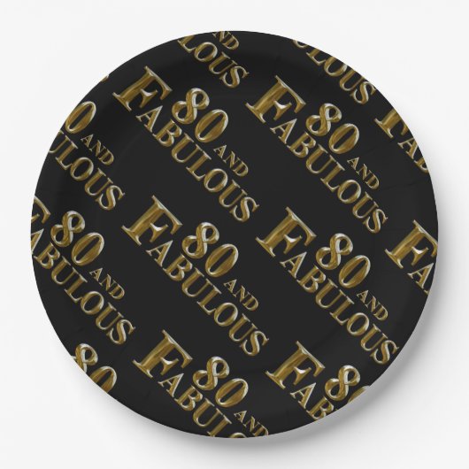 80歳の誕生日 ペーパープレート (正面)