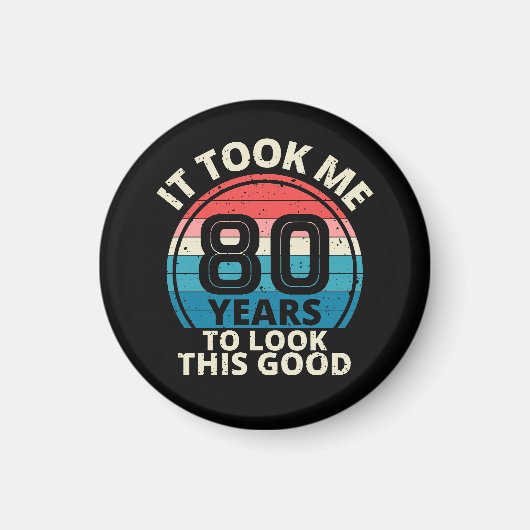 80歳の誕生日 マグネット (正面)