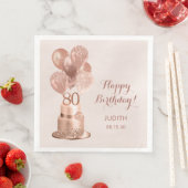 80歳の誕生日 ローズゴールドケーキ (インサイチュ)