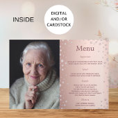 80歳の誕生日 ローズゴールド ダイヤモンド ウェルカムメニュー 招待状