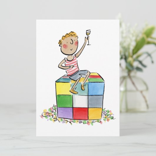 80歳の誕生日 招待状 (スタンド正面)