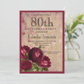 80歳の誕生日 招待状 (スタンド正面)