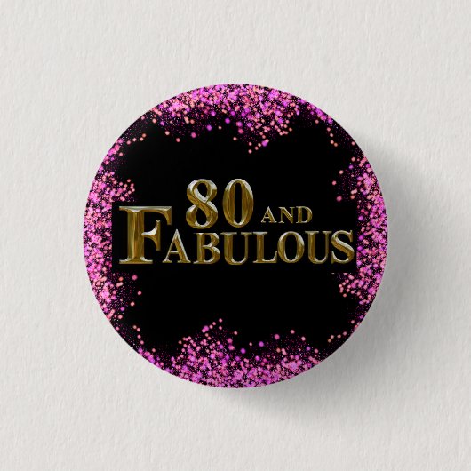 80歳の誕生日 缶バッジ (正面)