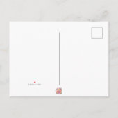 80歳の誕生日 花のモダンなSave The Date ポストカード (裏面)