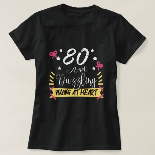 80歳の誕生日 Tシャツ (デザイン正面)