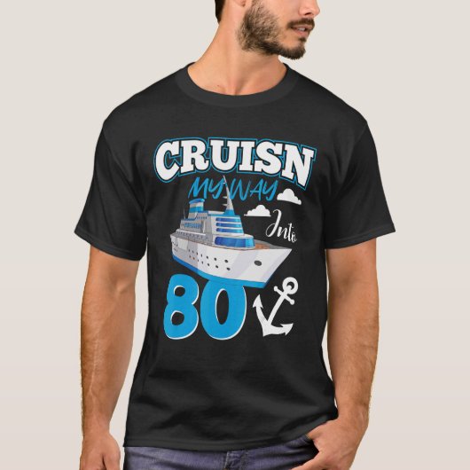 80歳の80誕生日スクアに私の道をクリスイン Tシャツ (正面)