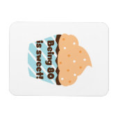 80歳は甘い誕生日Tシャツとプレゼント マグネット (横)