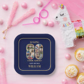 80歳をステキに彩るフォトコラージュ 80歳の誕生日 ペーパープレート (パーティー)