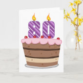 80歳オンお誕生日ケーキ カード (黄色い花)