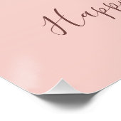 80歳バラ金ゴールドグリッターピンク ポスター (コーナー)