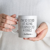 80歳パーソナライズされた誕生日パーティーギフト80歳 マグカップ