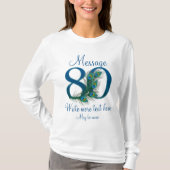 80歳パーソナライズされた80歳誕生日 Tシャツ (正面)
