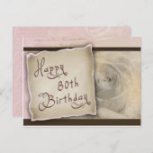 80歳ファッションドの誕生日のご挨拶 ポストカード (正面/裏面)