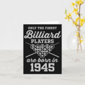 80歳プールプレーヤー80th誕生日ビリヤード カード (黄色い花)