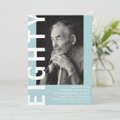 80歳モダンの誕生日パーティー 招待状 (スタンド正面)