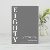 80歳モダンの誕生日パーティー 招待状 (スタンド正面)