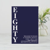 80歳モダンの誕生日パーティー 招待状 (スタンド正面)