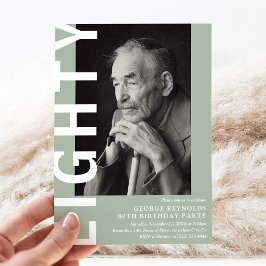 80歳モダンの誕生日パーティー 招待状