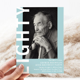 80歳モダンの誕生日パーティー 招待状