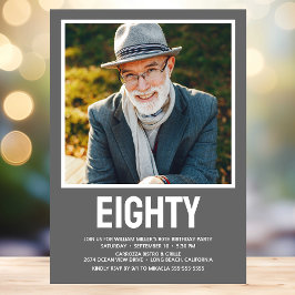 80歳モダンの誕生日パーティー 招待状