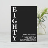 80歳モダンの誕生日パーティー 招待状 (スタンド正面)