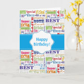 80歳ユニークの誕生日プレゼント カード (黄色い花)