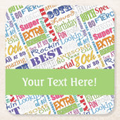 80歳ユニークの誕生日プレゼント スクエアペーパーコースター (正面)