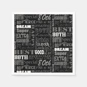 80歳ユニークの誕生日プレゼント スタンダードカクテルナプキン (正面)