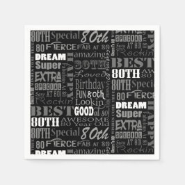 80歳ユニークの誕生日プレゼント スタンダードカクテルナプキン