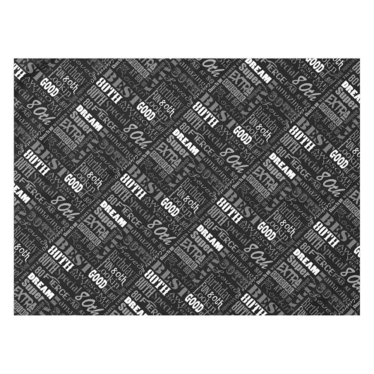 80歳ユニークの誕生日プレゼント テーブルクロス (正面(横))