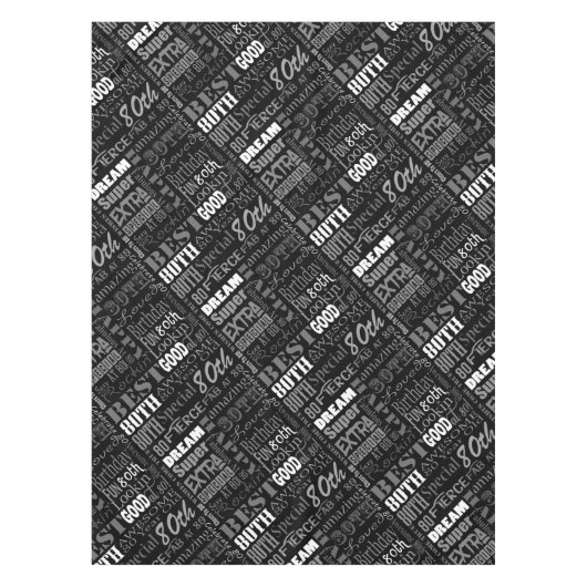 80歳ユニークの誕生日プレゼント テーブルクロス (正面)