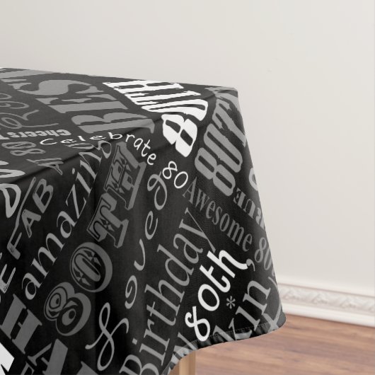 80歳ユニークの誕生日プレゼント テーブルクロス (インサイチュ)