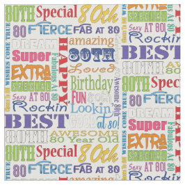 80歳ユニークの誕生日プレゼント ファブリック