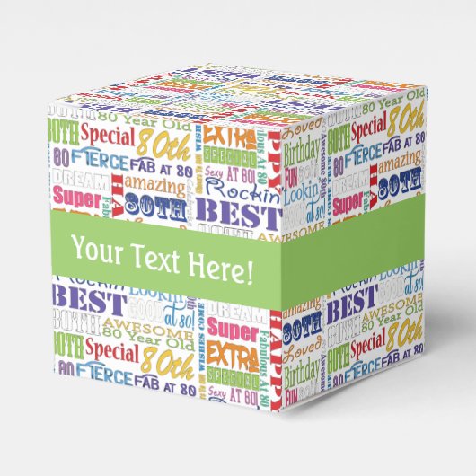 80歳ユニークの誕生日プレゼント フェイバーボックス (正面サイド)