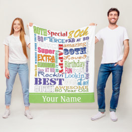 80歳ユニークの誕生日プレゼント フリースブランケット