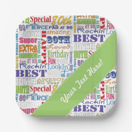 80歳ユニークの誕生日プレゼント ペーパープレート