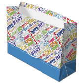 80歳ユニークの誕生日プレゼント ラージペーパーバッグ (裏面アングル)