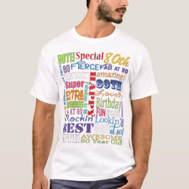 80歳ユニークの誕生日プレゼント Tシャツ