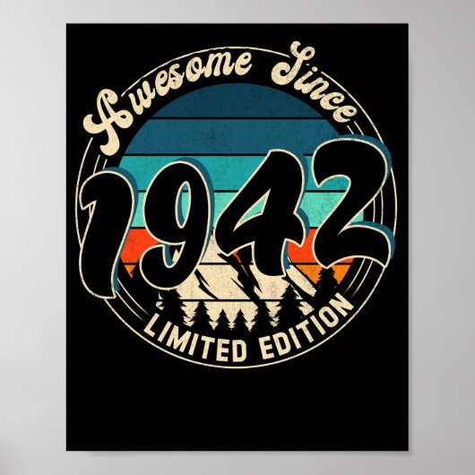 80歳ヴィンテージ80歳誕生日1942 ポスター (正面)