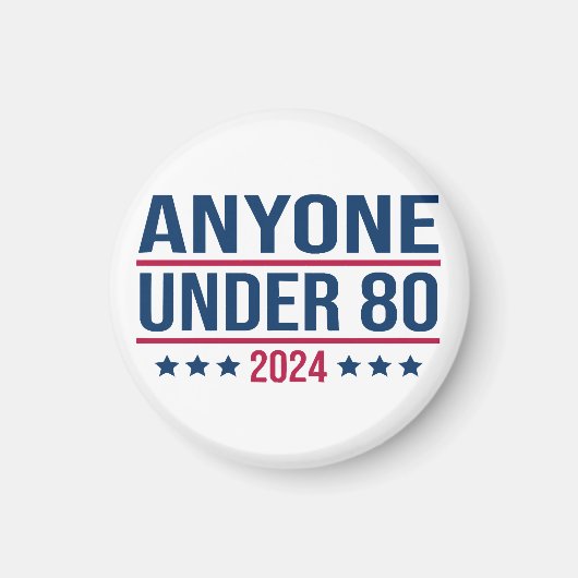 80歳以下なら誰でも 2024年 大統領選挙 投票 楽しい マグネット (正面)
