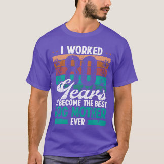 80歳最高の犬の母 80歳の誕生日 犬のお母さん vi tシャツ