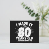 80歳皮肉なミーム面白い誕生日 ポストカード (スタンド正面)