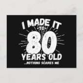 80歳皮肉なミーム面白い誕生日 ポストカード (正面)