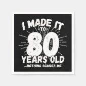 80歳皮肉ミームおもしろい80誕生日 スタンダードカクテルナプキン (正面)