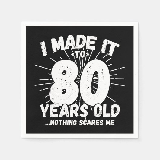 80歳皮肉ミームおもしろい80誕生日 スタンダードカクテルナプキン (正面)