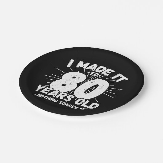 80歳皮肉ミームおもしろい80誕生日 ペーパープレート (アングル)